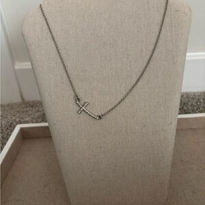 Silver Cross Pendant Necklace